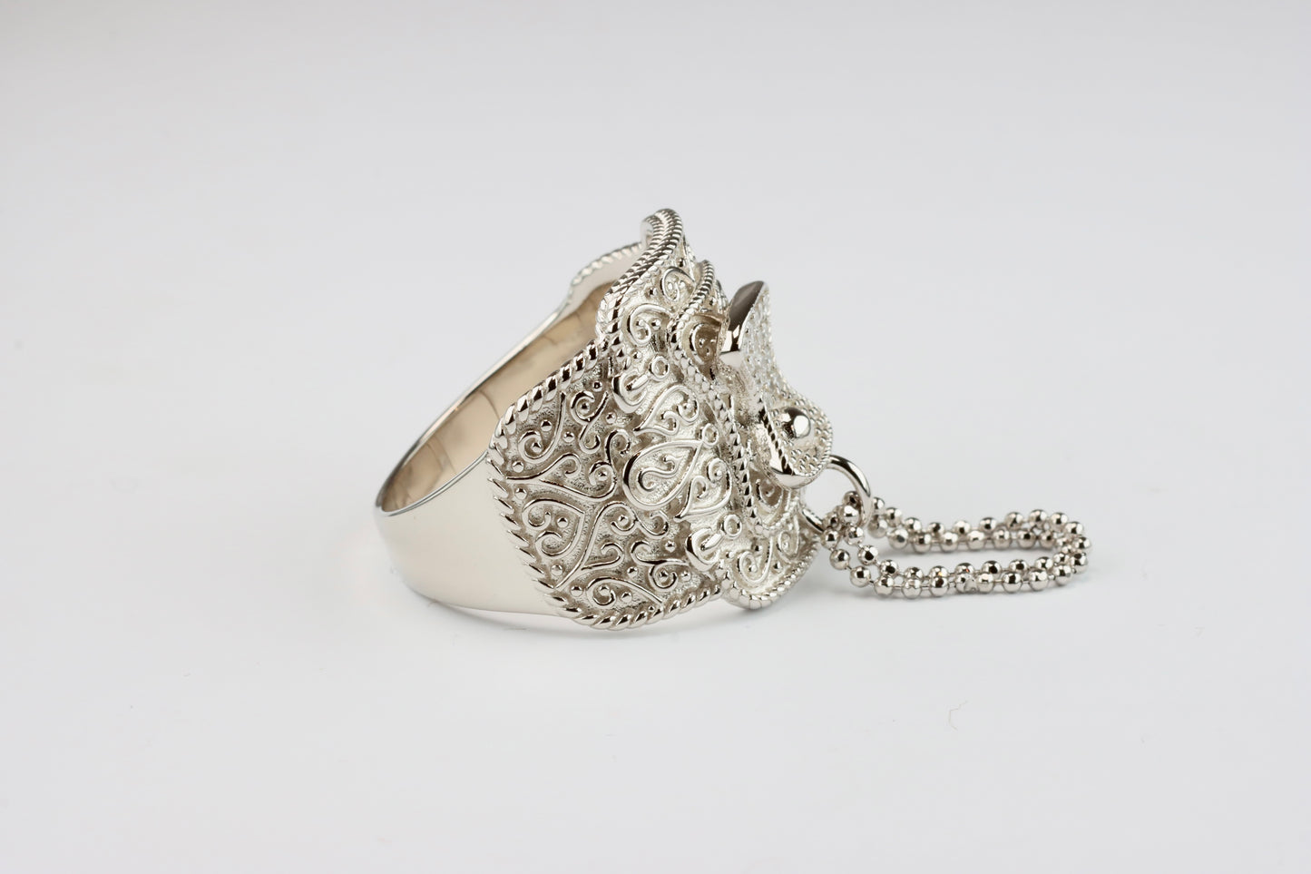 Chunky Silver Saddle Ring