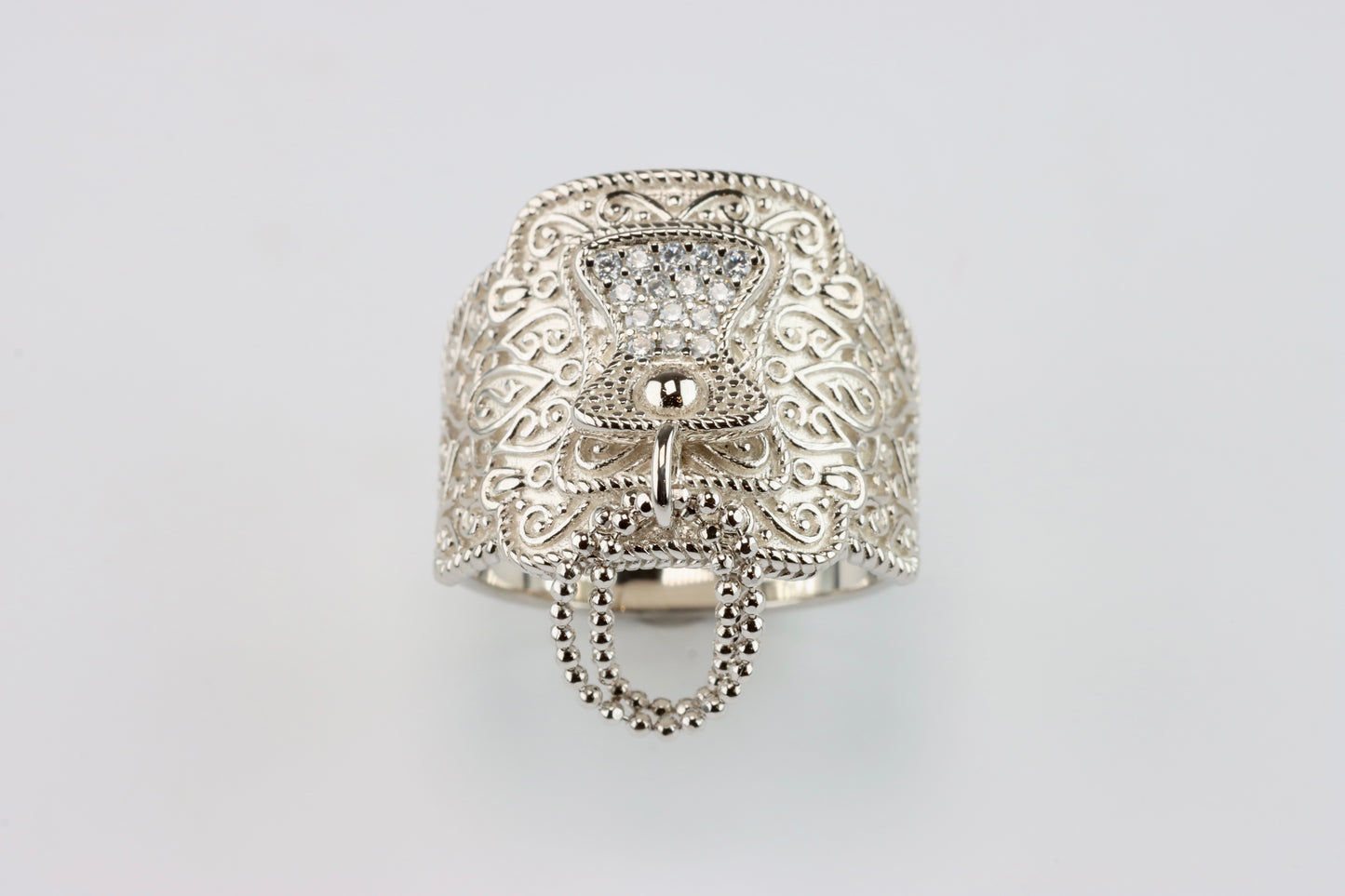 Chunky Silver Saddle Ring