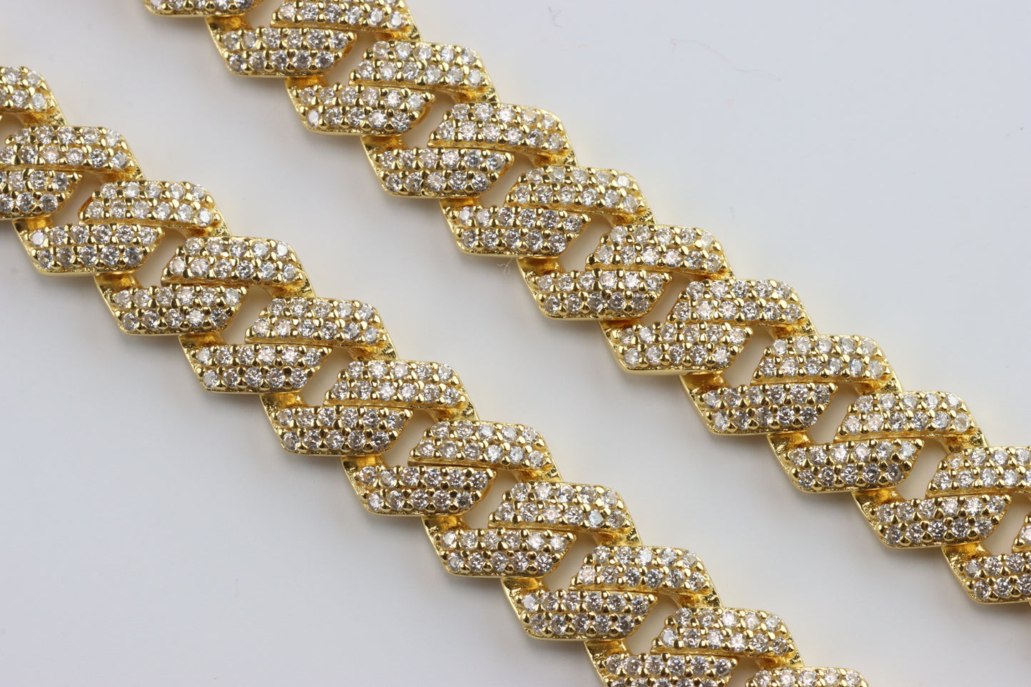 Gold Plated Cuban Link CZ Necklace