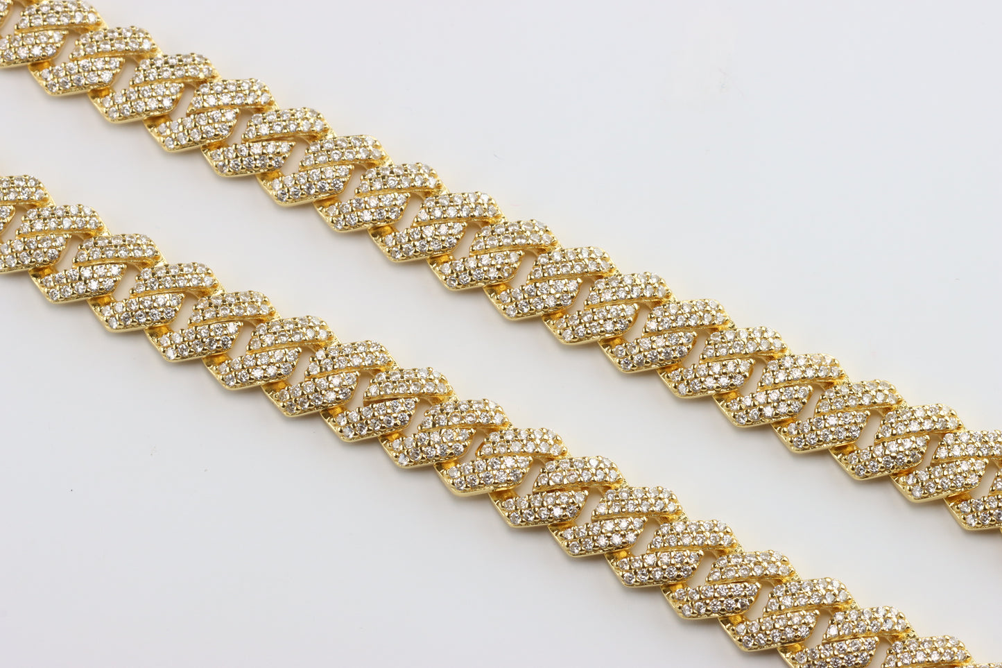 Gold Plated Cuban Link CZ Necklace