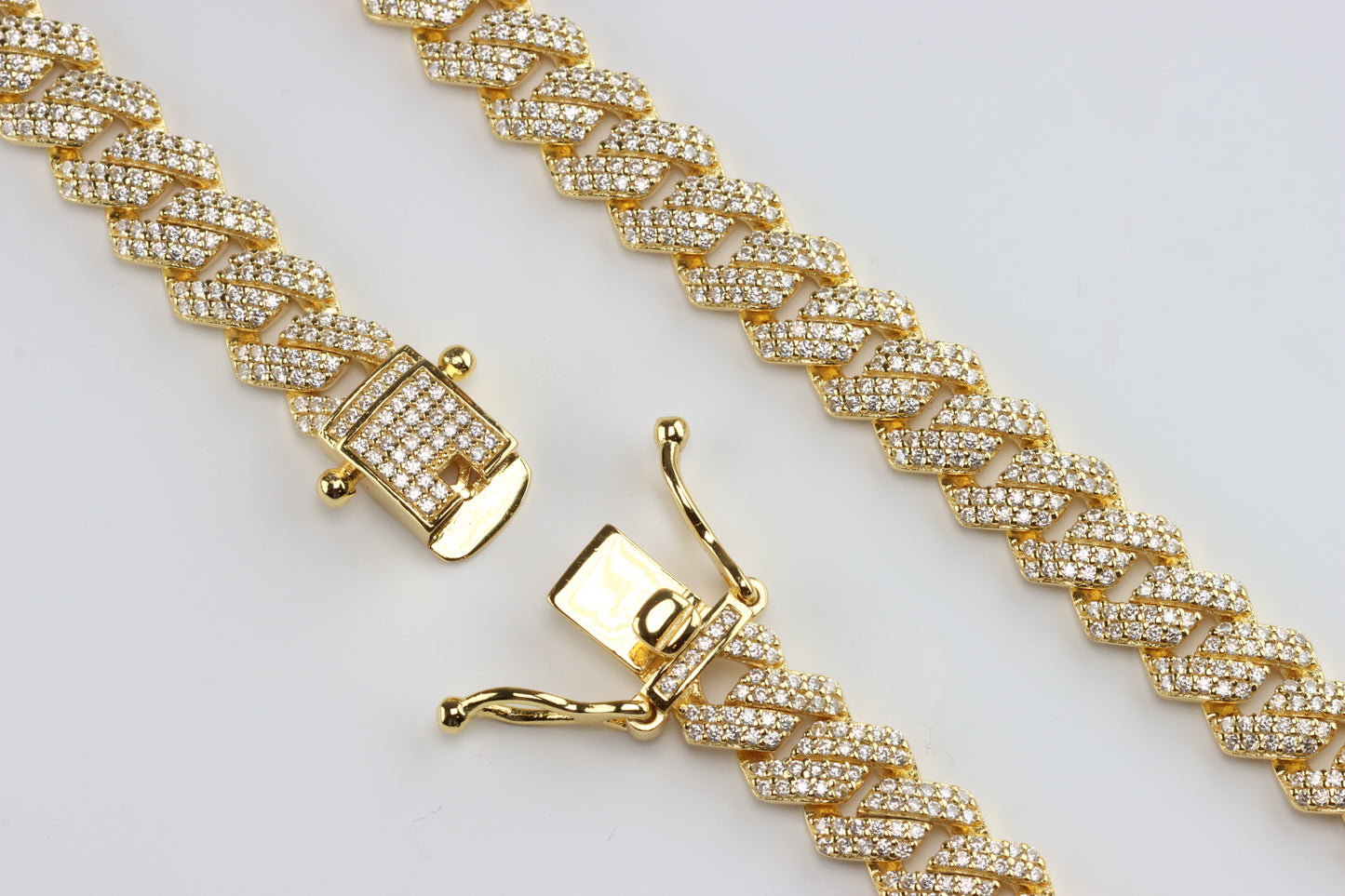 Gold Plated Cuban Link CZ Necklace