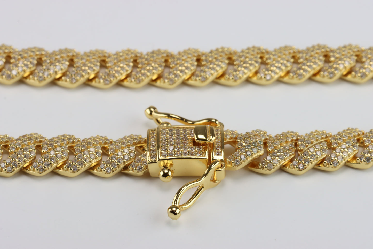 Gold Plated Cuban Link CZ Necklace