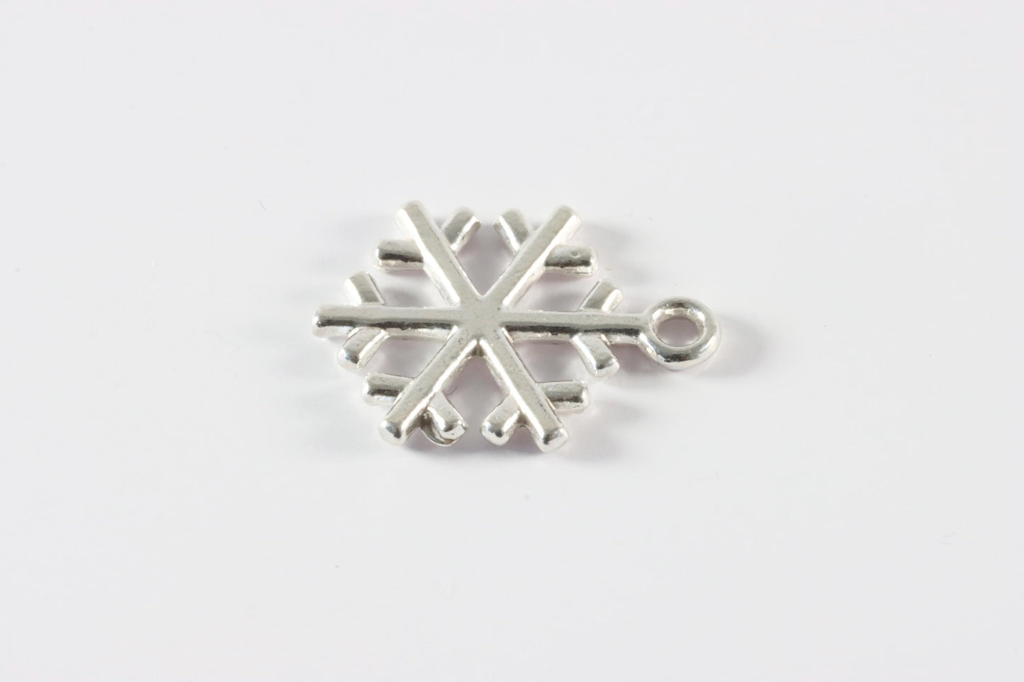 Silver Snowflake Charm Necklace