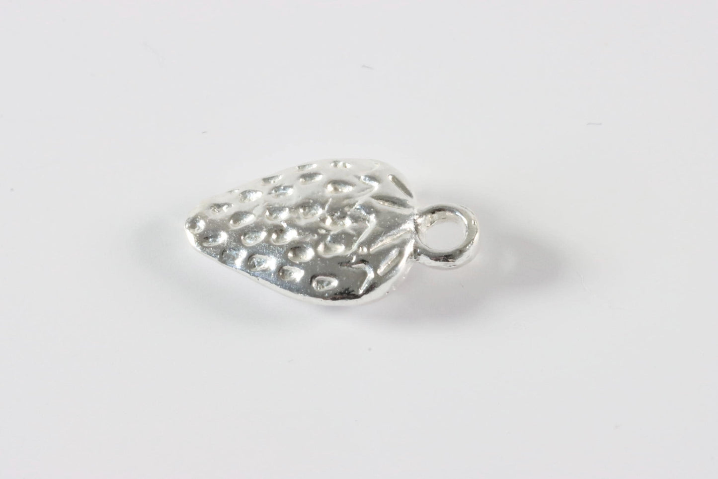 Silver Strawberry Charm Necklace