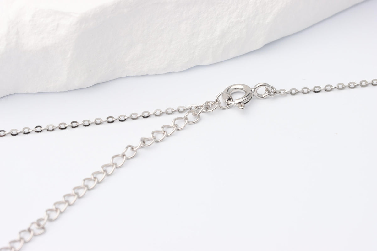 Blue Emerald Cut CZ Pendant Necklace, Silver Sparkling Statement Jewellery, Gift for Her