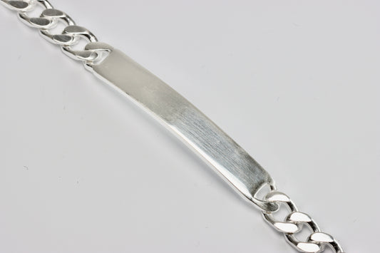 Silver ID Plate Curb Bracelet