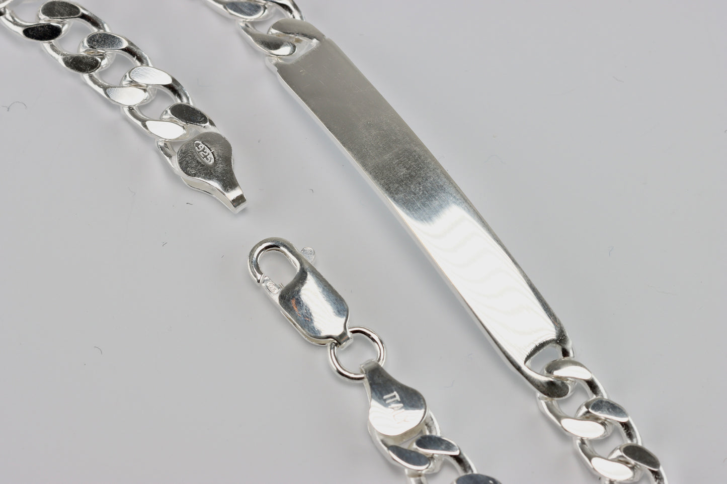 Silver ID Plate Curb Bracelet