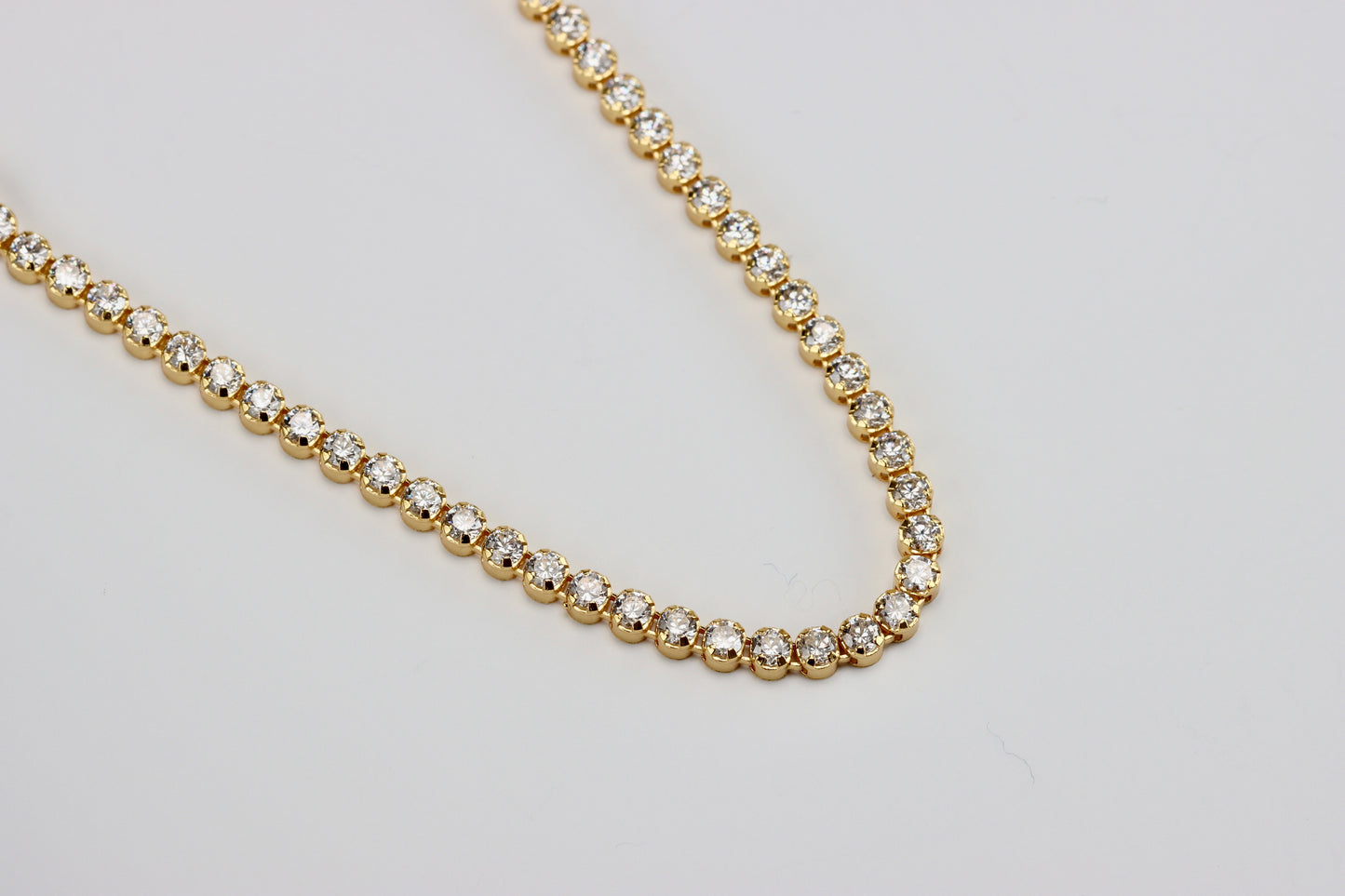 Gold Plated CZ Slider Tennis Bracelet