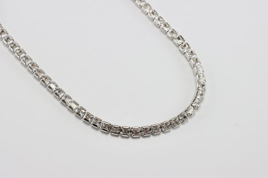 Silver CZ Slider Tennis Bracelet