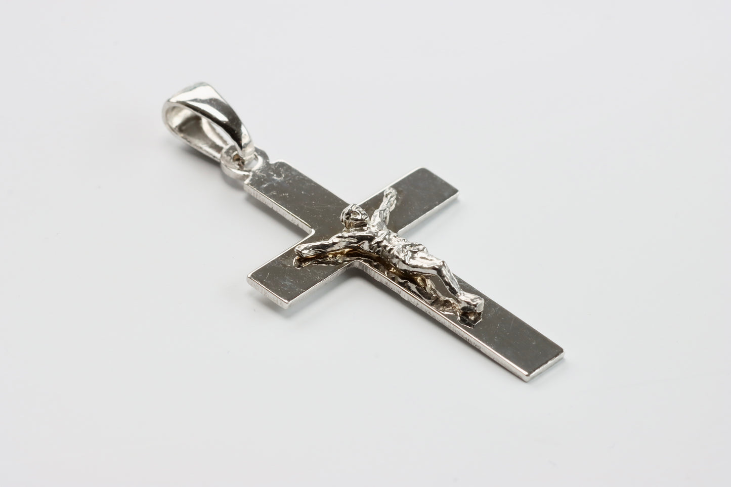 Small Silver Crucifix Pendant