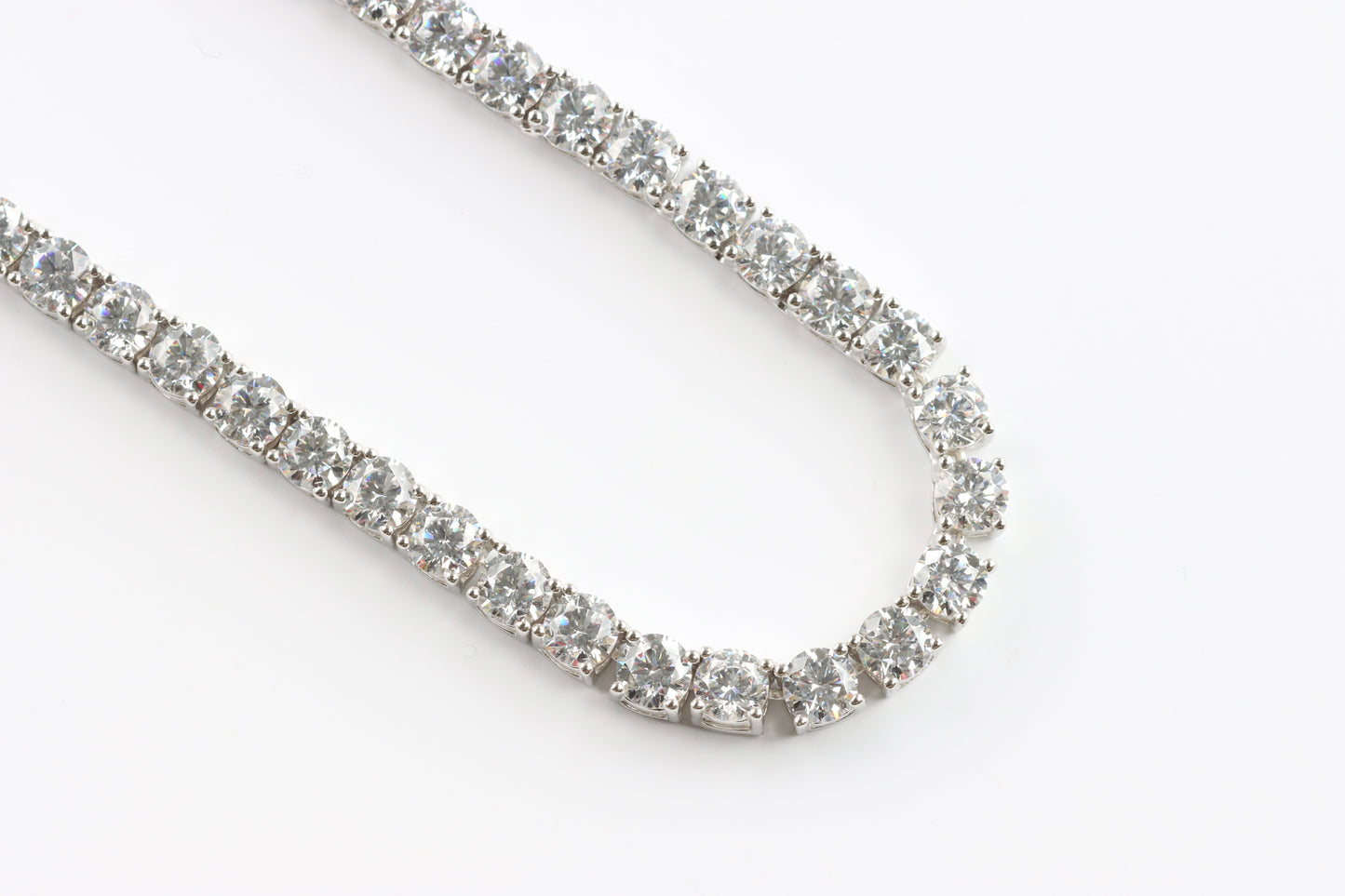 Silver CZ Tennis Necklace