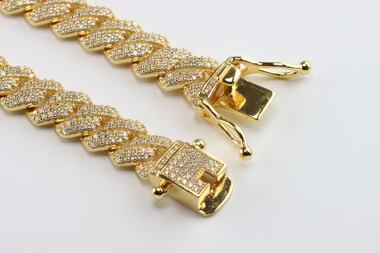 Gold Plated Cuban Link CZ Necklace