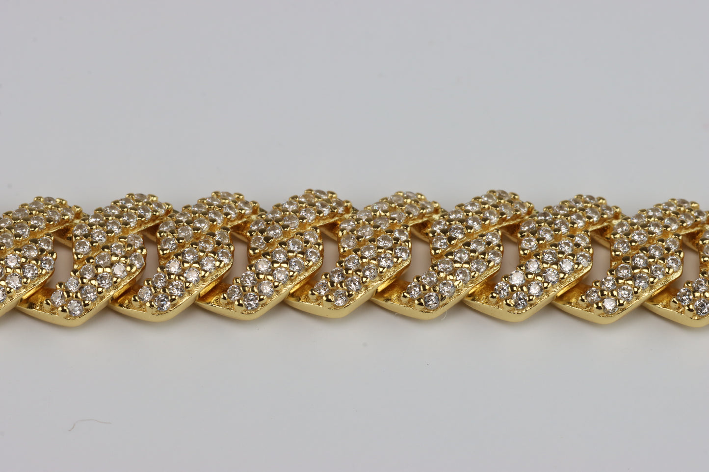 Gold Plated Cuban Link CZ Necklace