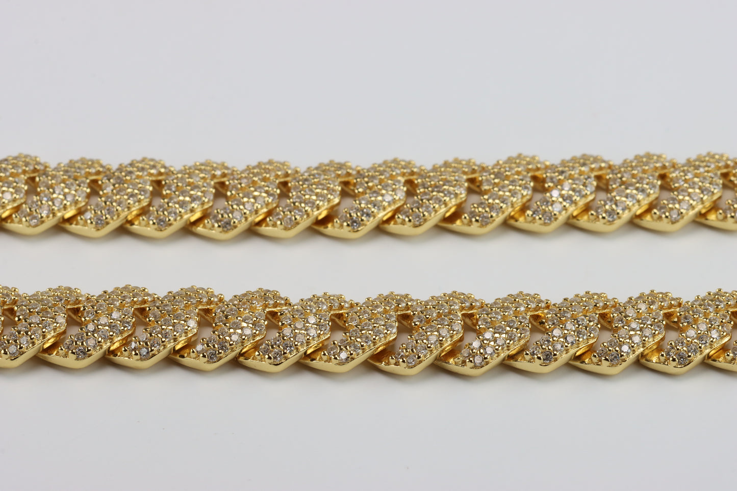 Gold Plated Cuban Link CZ Necklace