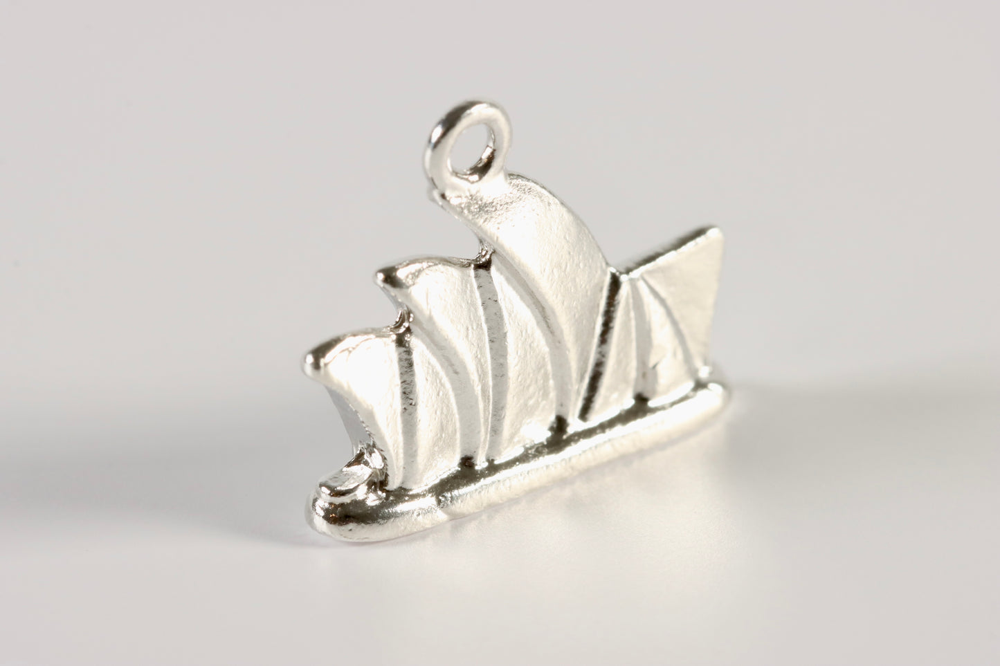 Silver Boat Charm Necklace
