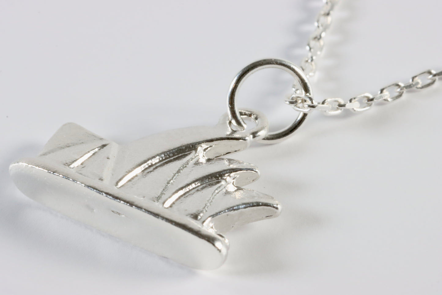 Silver Boat Charm Necklace
