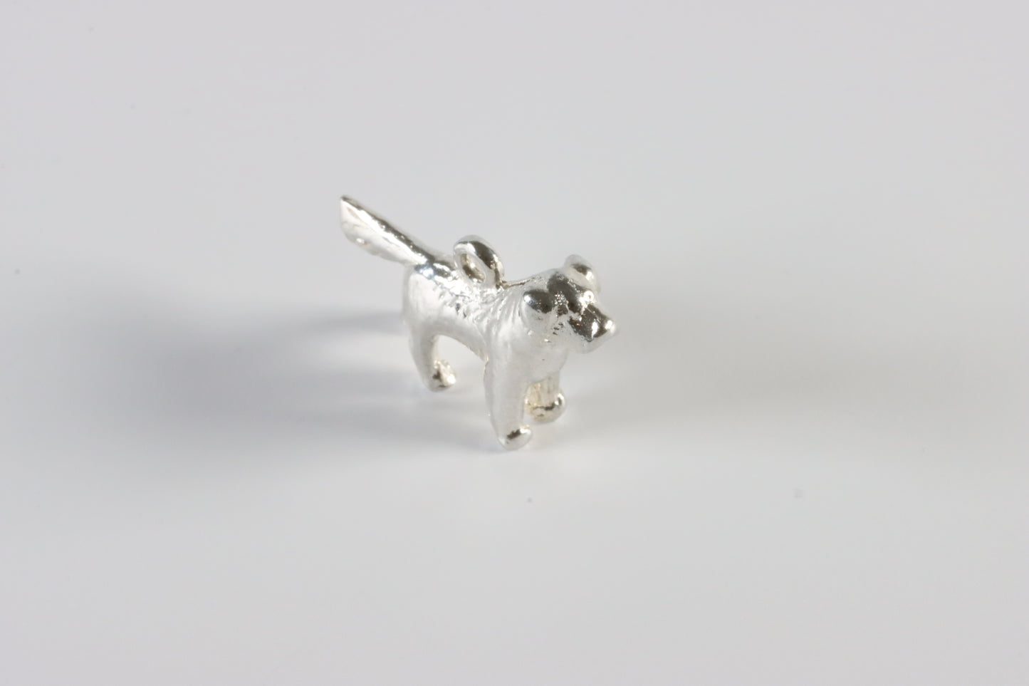 Silver Dog Charm Necklace