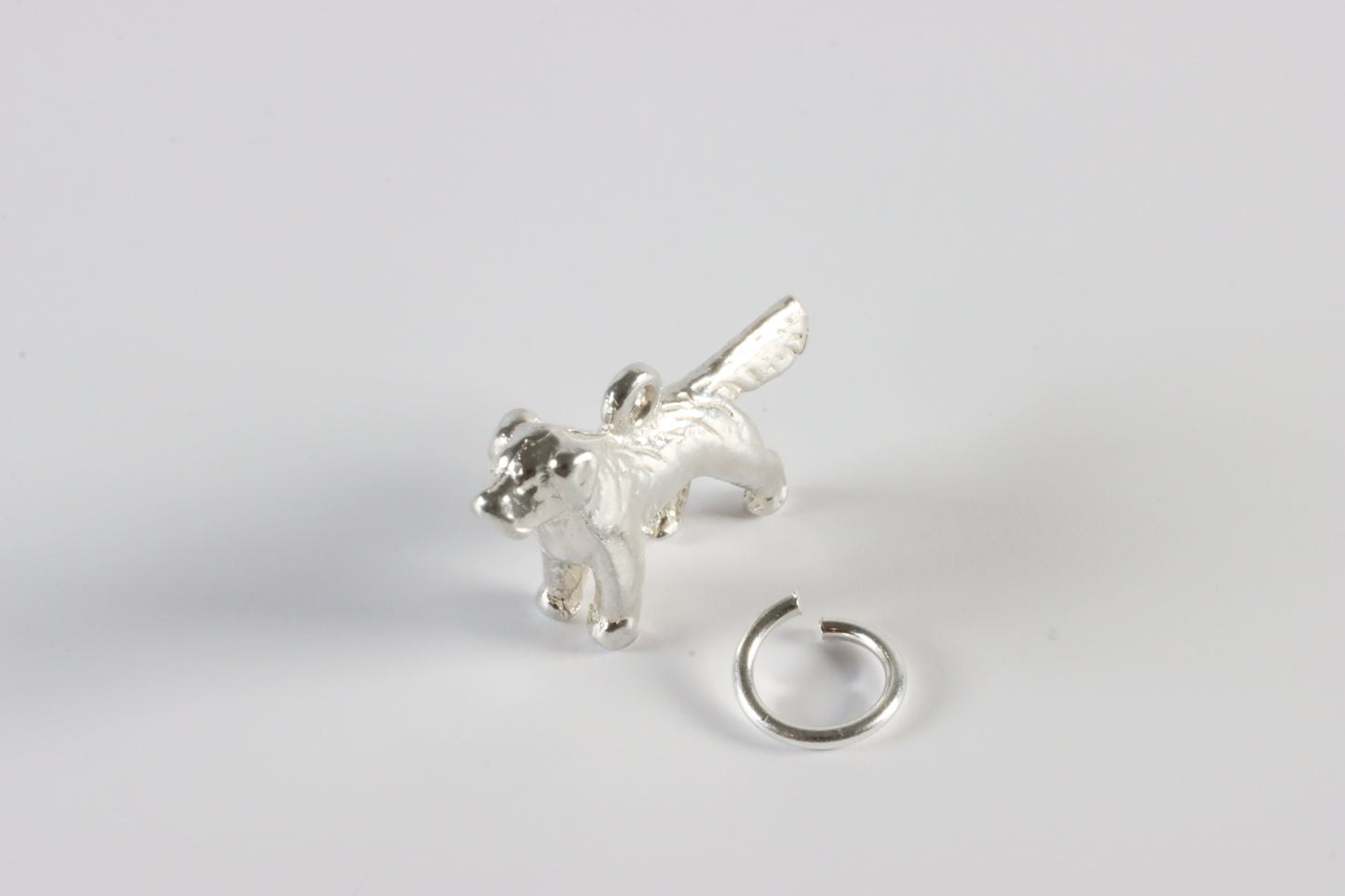 Silver Dog Charm Necklace