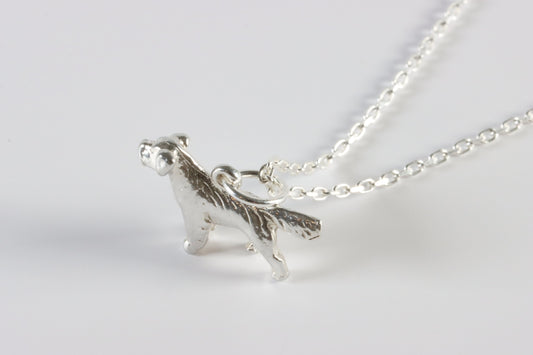 Silver Dog Charm Necklace