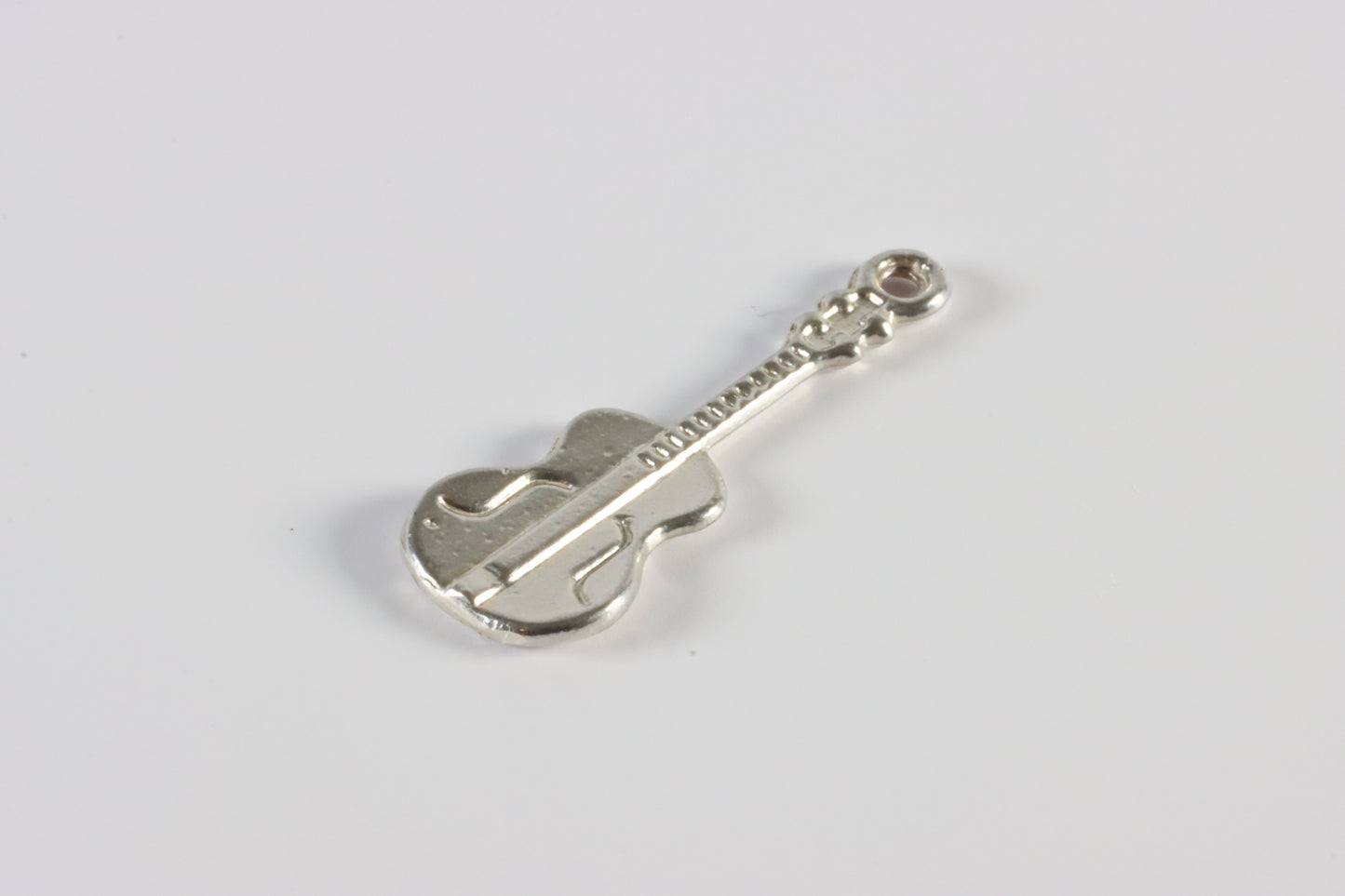 Silver Guitar Charm Necklace