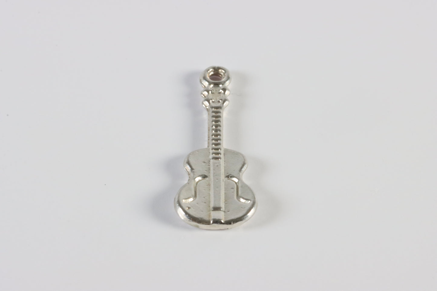 Silver Guitar Charm Necklace