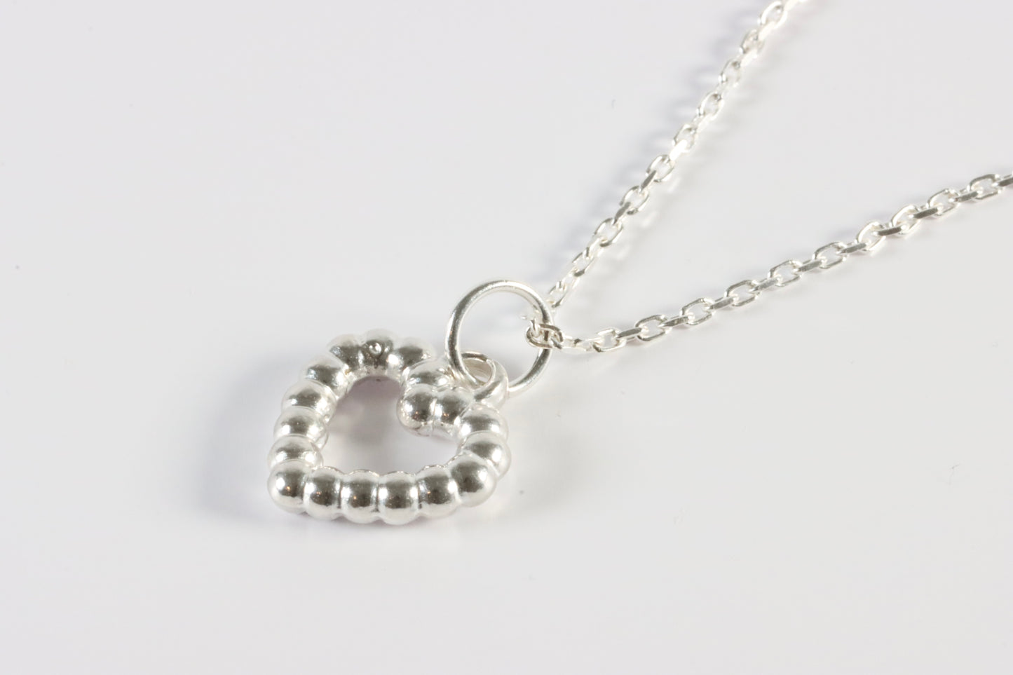 Silver Heart Charm Necklace