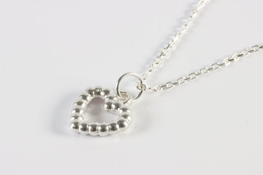 Silver Heart Charm Necklace
