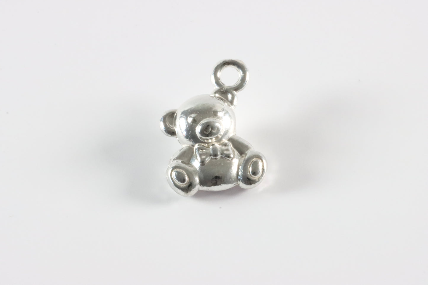 Silver Teddy Bear Charm Necklace