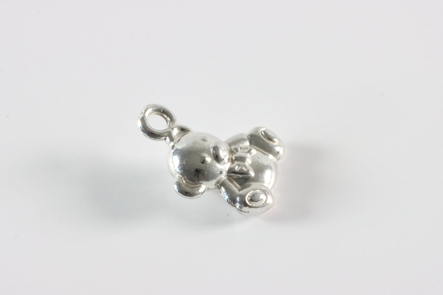 Silver Teddy Bear Charm Necklace