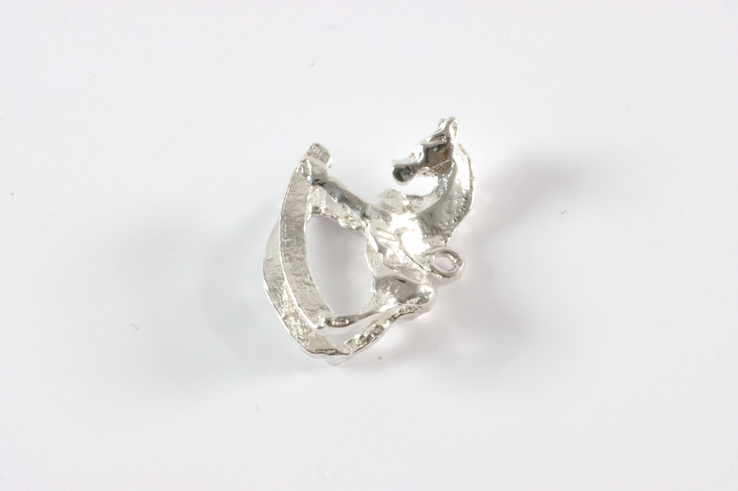 Silver Rocking Horse Charm Necklace