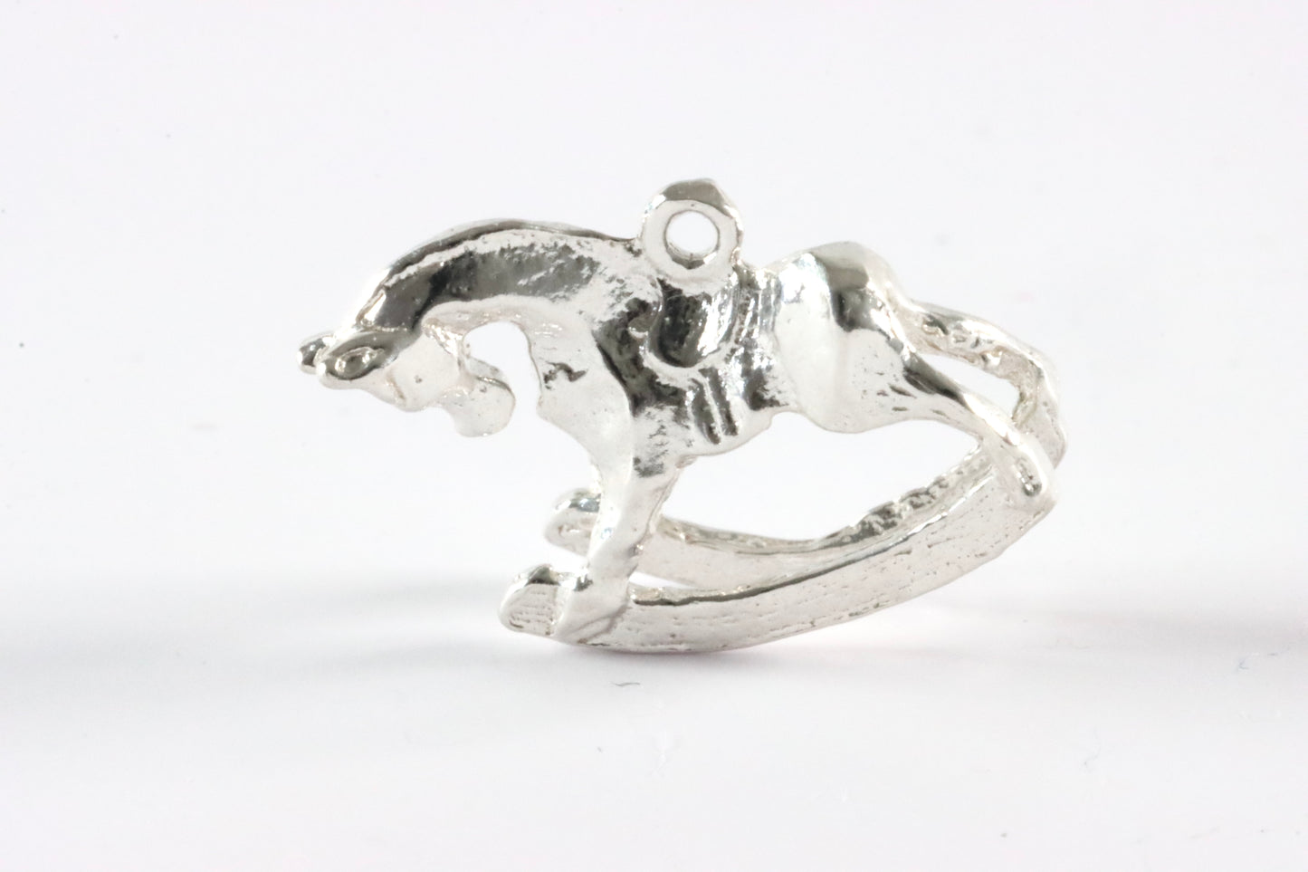 Silver Rocking Horse Charm Necklace