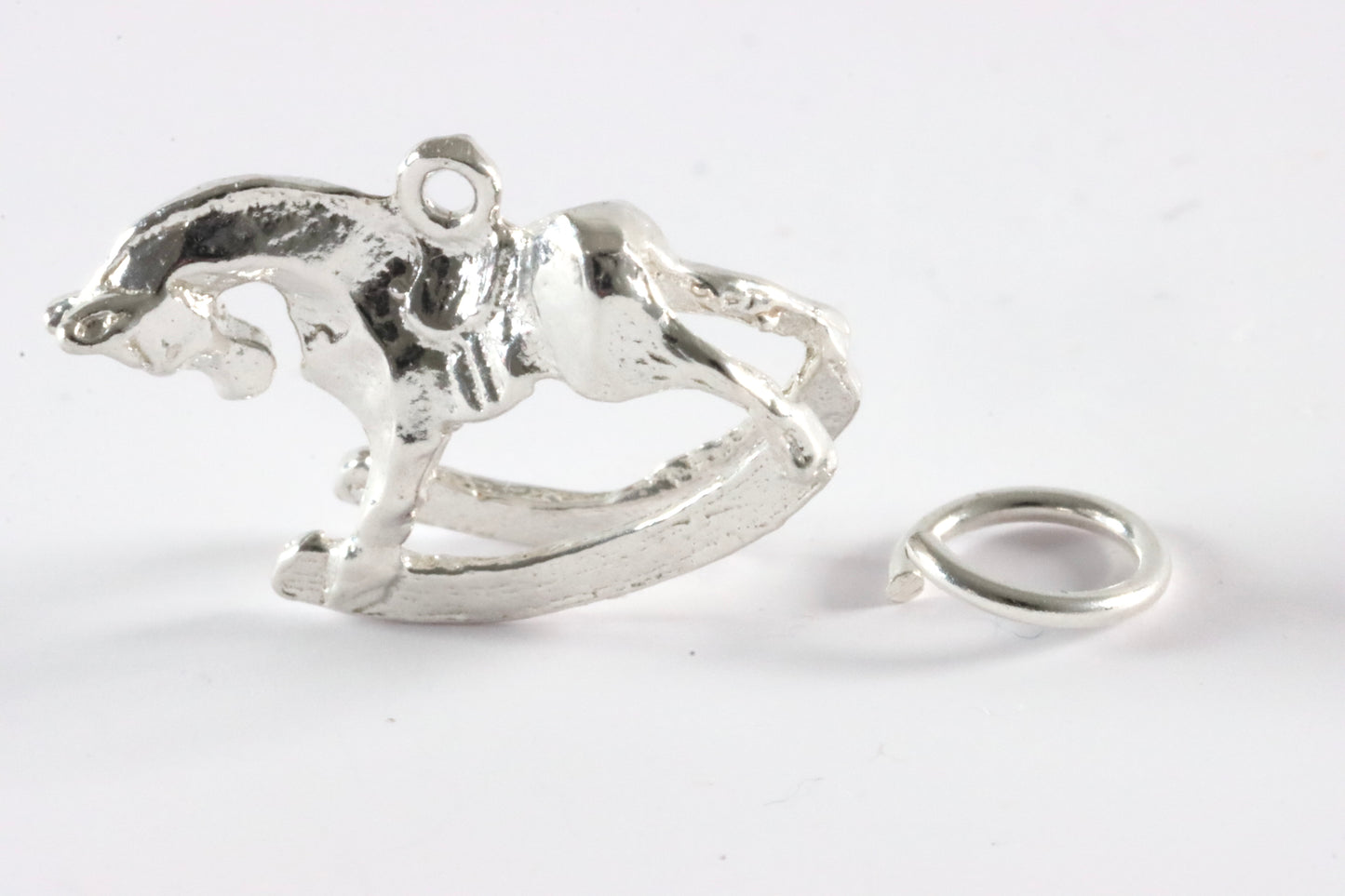 Silver Rocking Horse Charm Necklace