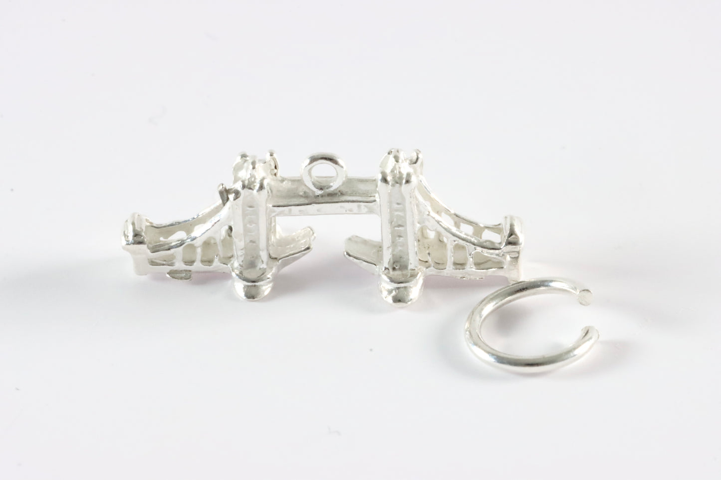 Silver London Tower Bridge Charm Necklace