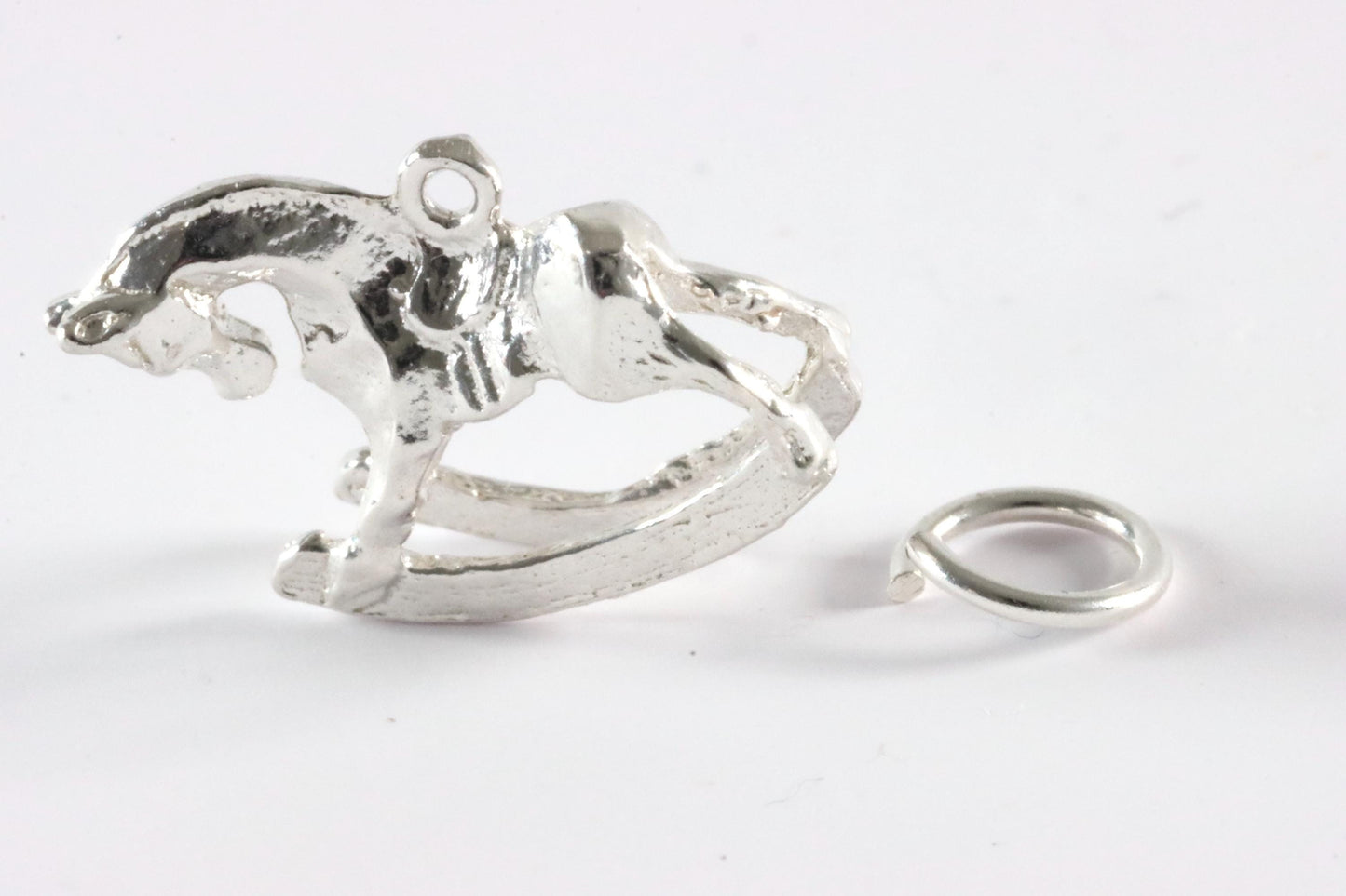 Silver Rocking Horse Charm Necklace