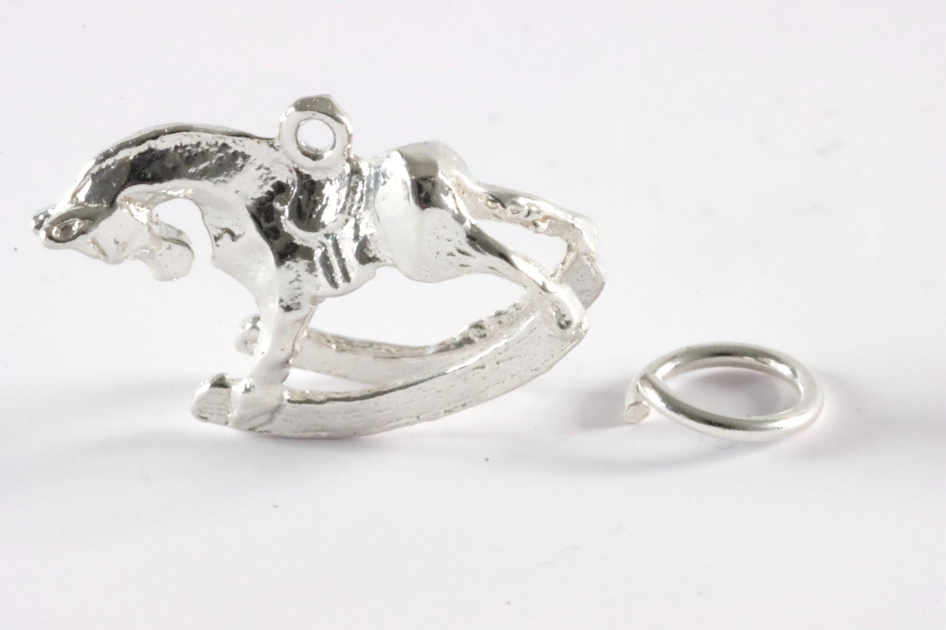 Silver Rocking Horse Charm Necklace