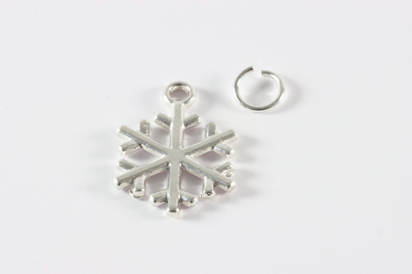 Silver Snowflake Charm Necklace
