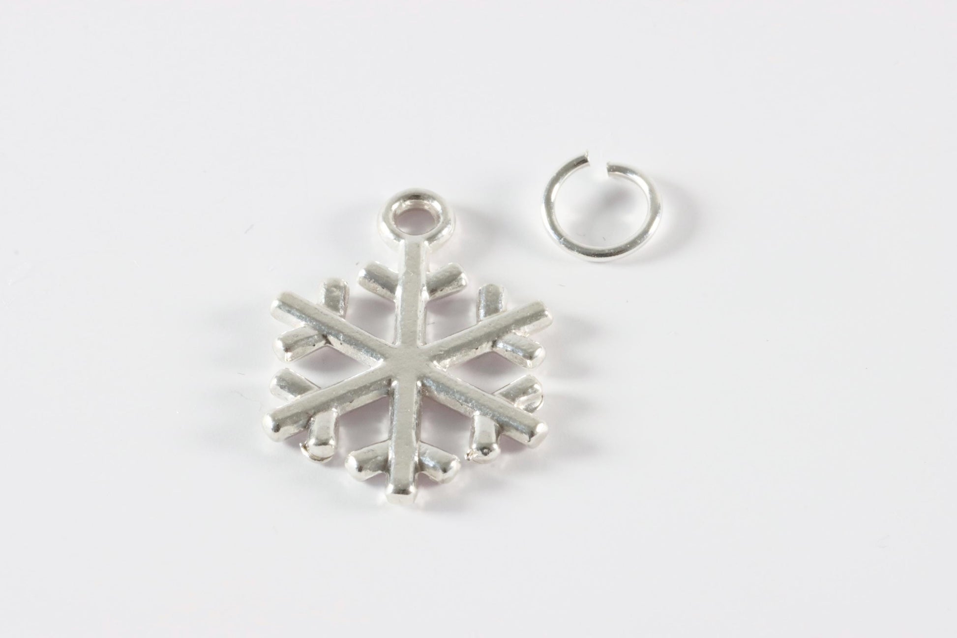 Silver Snowflake Charm Necklace