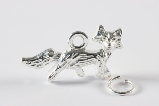 Silver Fox Charm Necklace