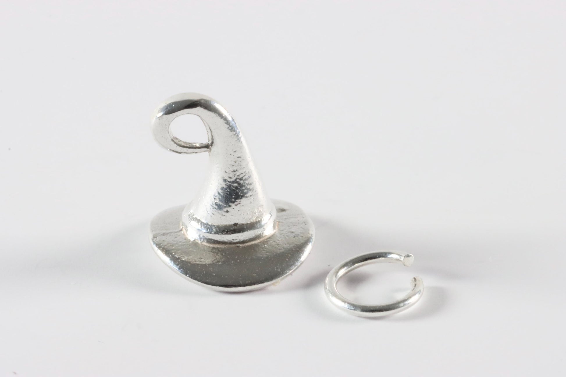 Silver Witches Hat Charm Necklace