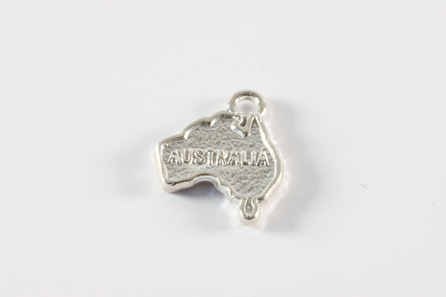 Silver Australia Map Charm Necklace