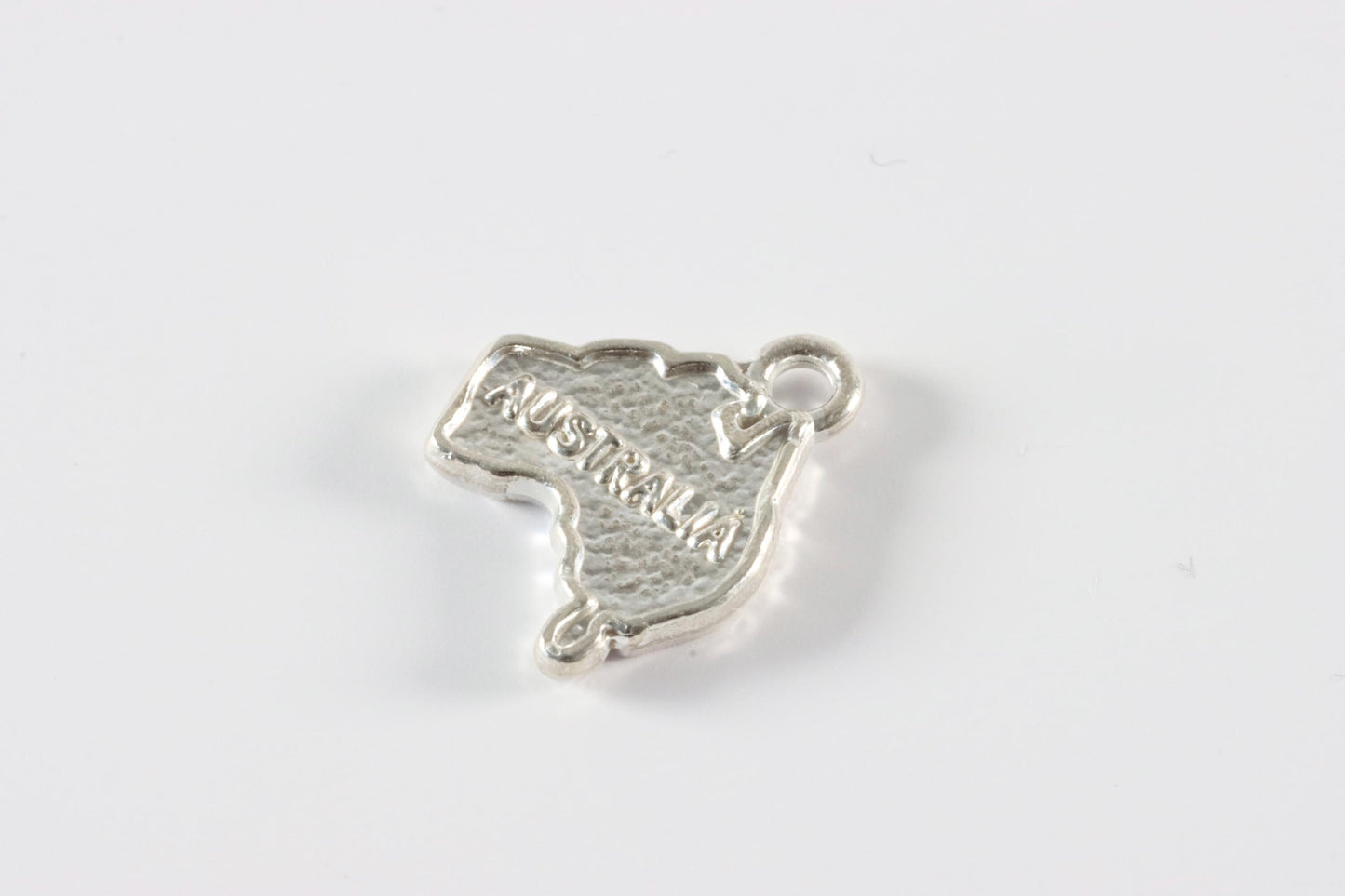 Silver Australia Map Charm Necklace