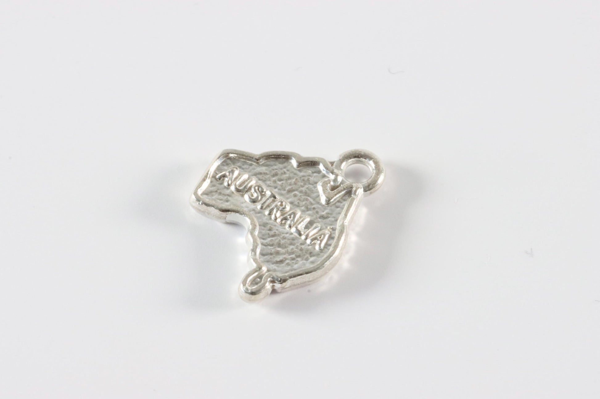 Silver Australia Map Charm Necklace