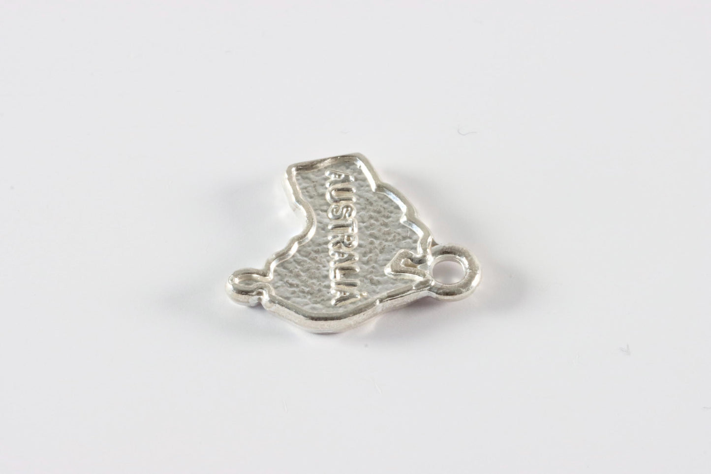 Silver Australia Map Charm Necklace