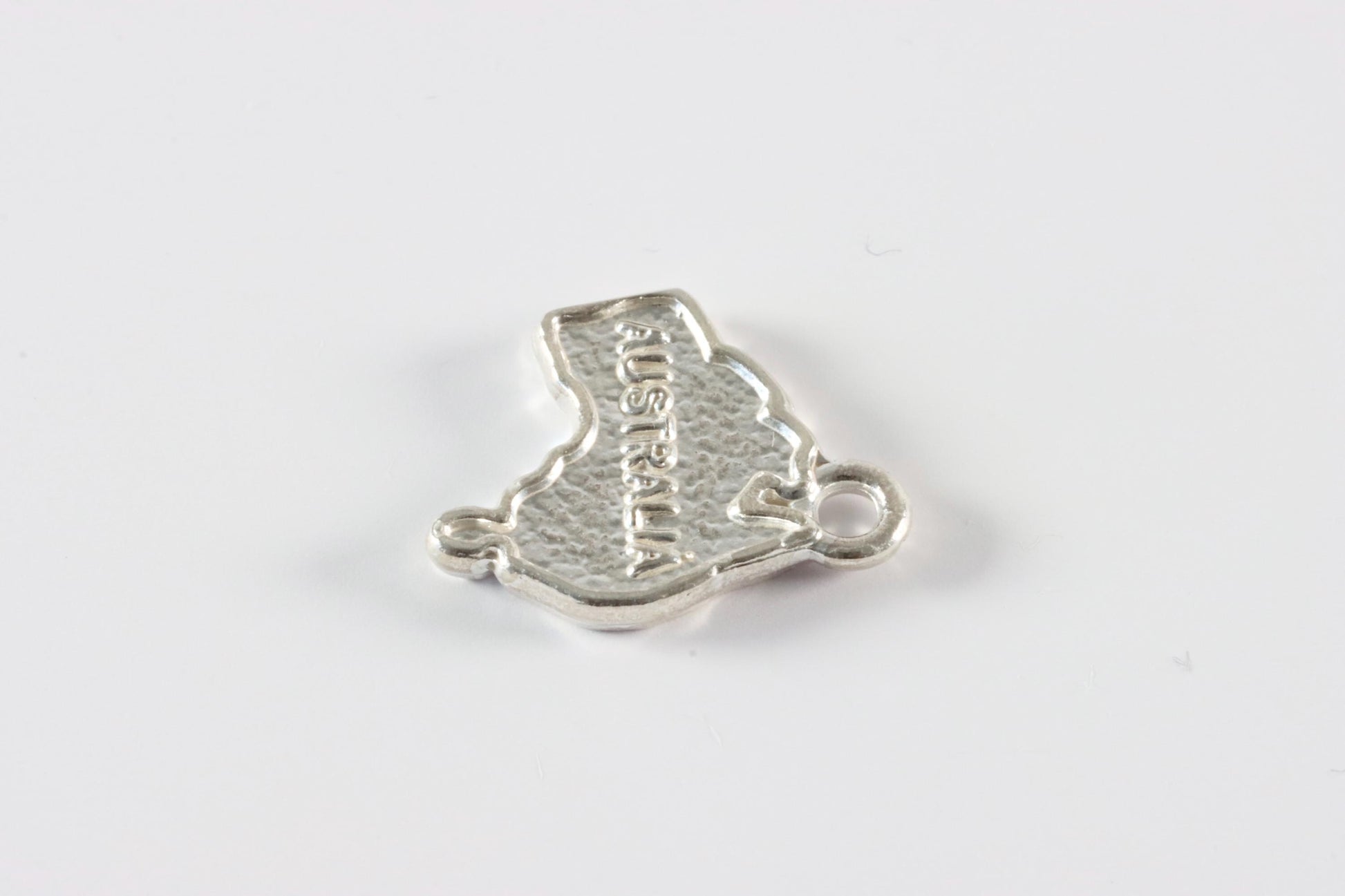 Silver Australia Map Charm Necklace