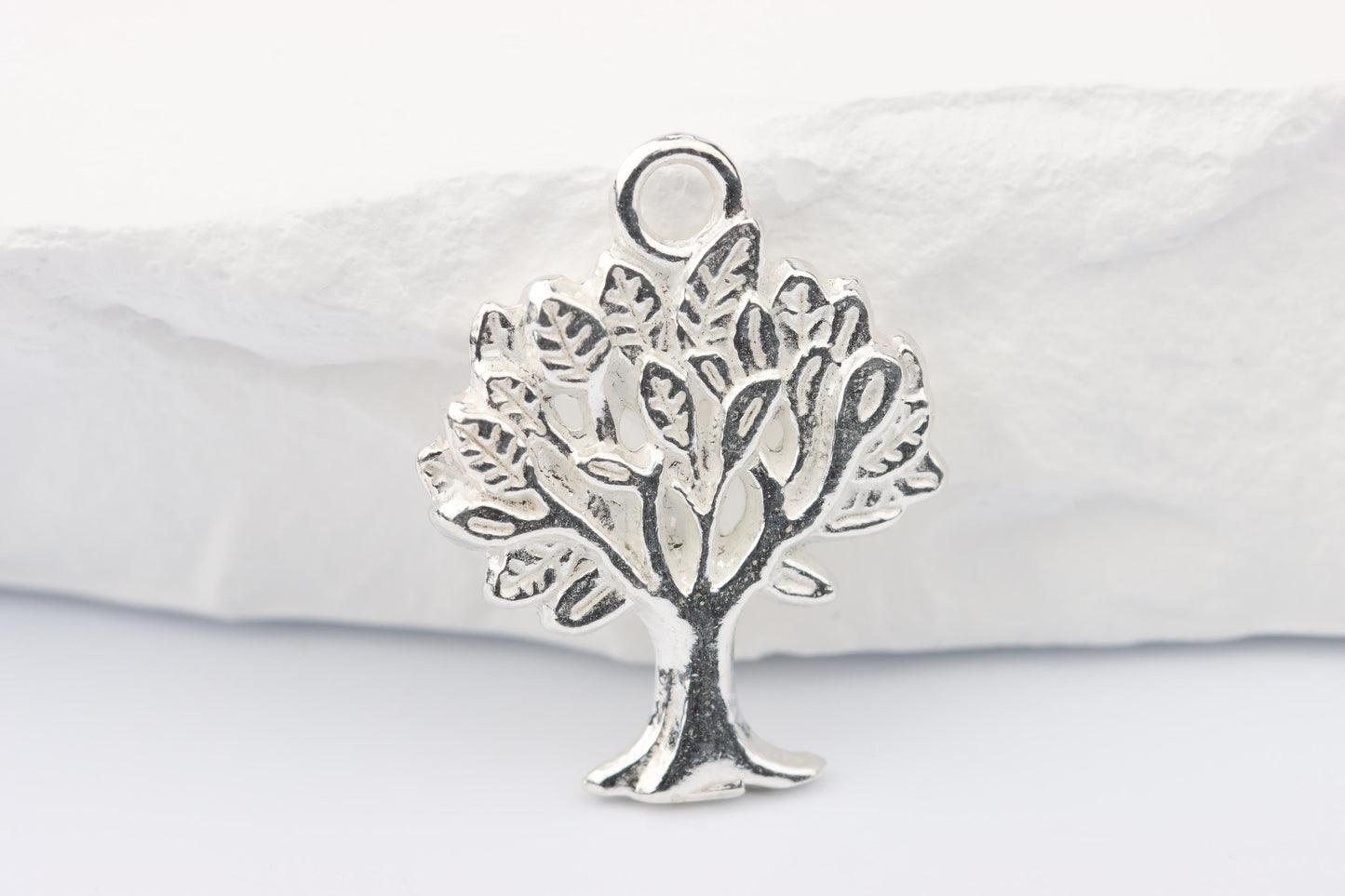 Silver Tree Charm Necklace