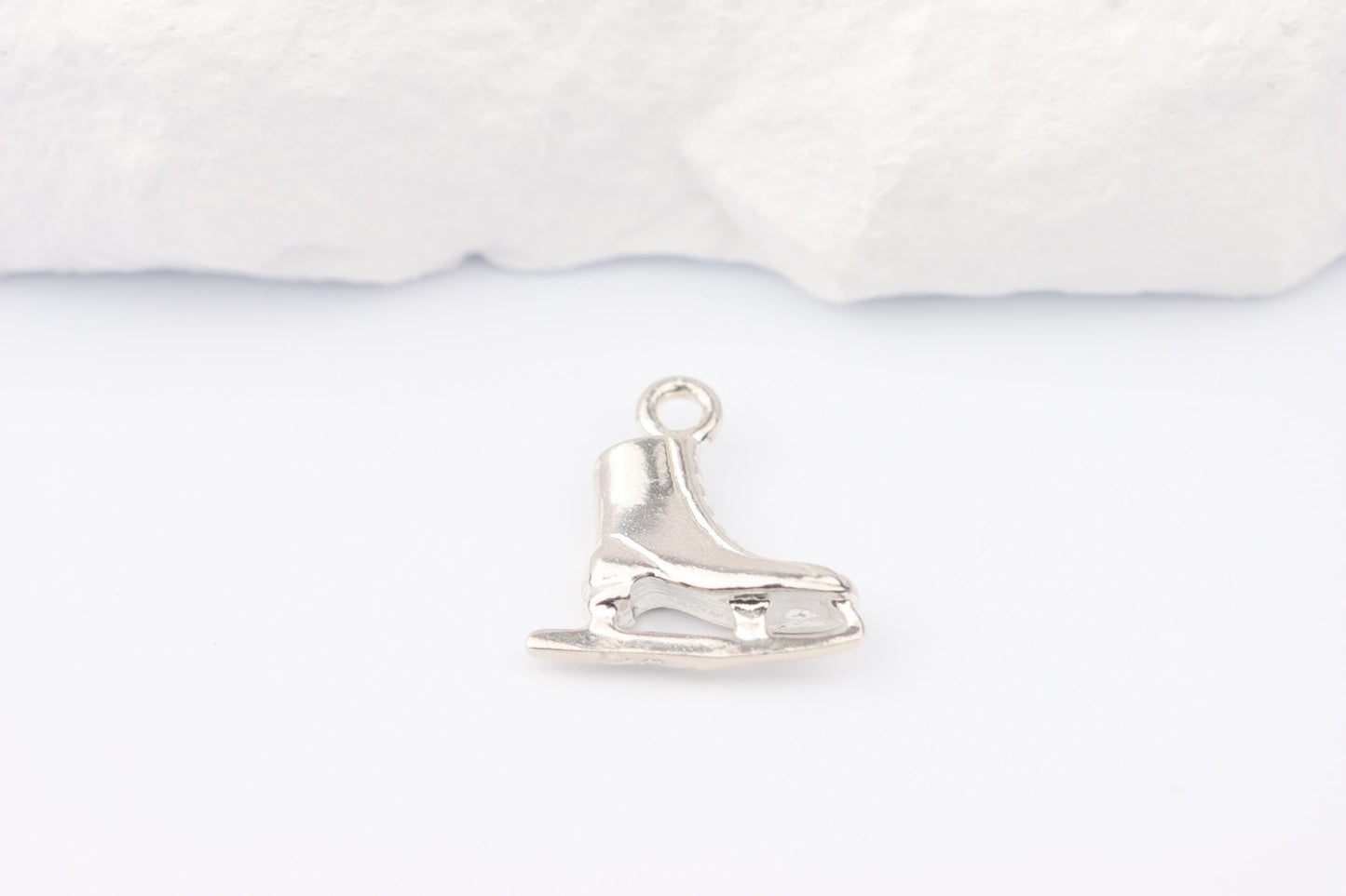 Silver Ice Skating Boot Charm Necklace