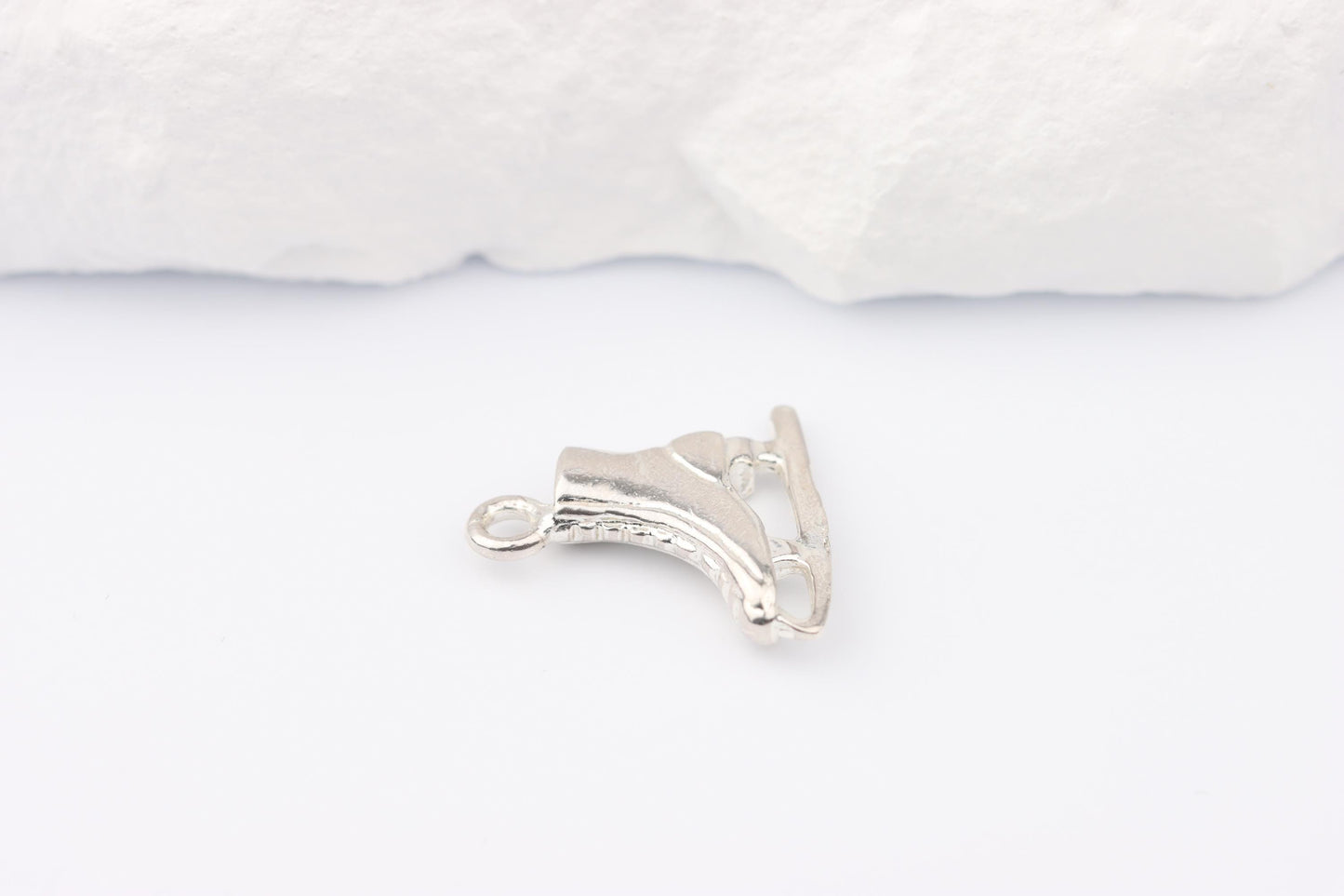 Silver Ice Skating Boot Charm Necklace