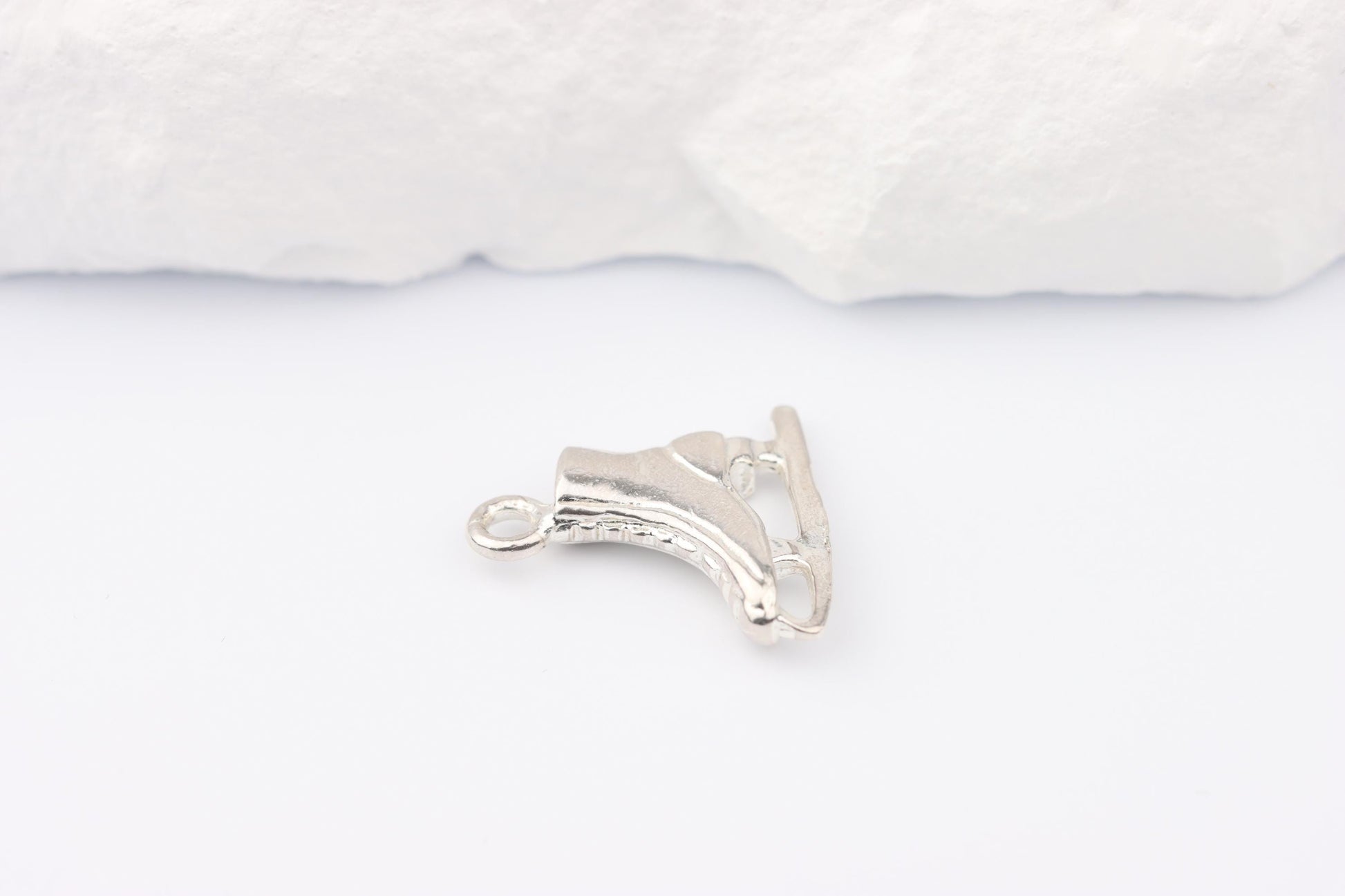 Silver Ice Skating Boot Charm Necklace