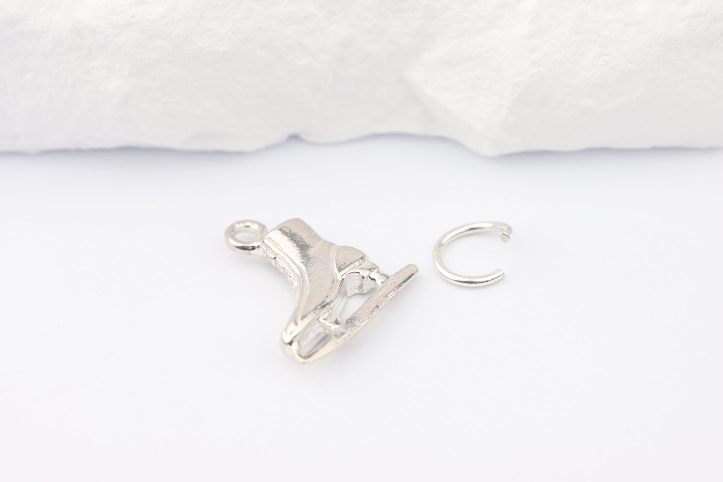 Silver Ice Skating Boot Charm Necklace