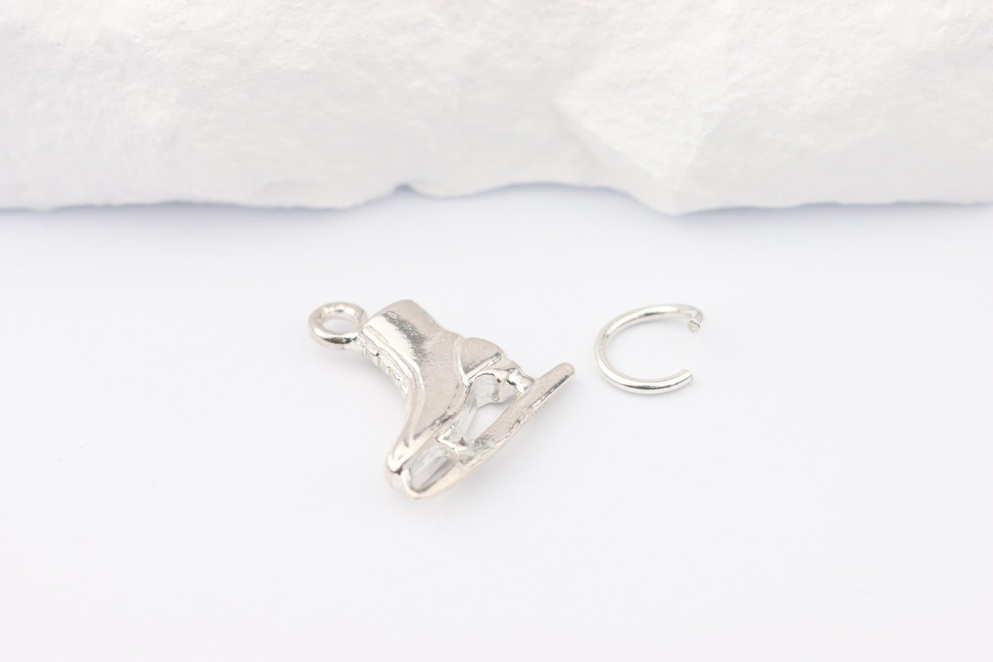 Silver Ice Skating Boot Charm Necklace